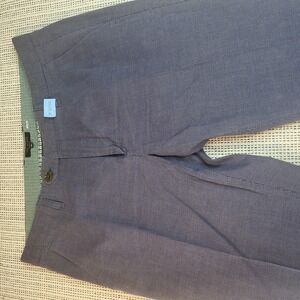 Ted Baker Moore Dress Pants Mens 37x32 Blue Check Flat Front Business Office